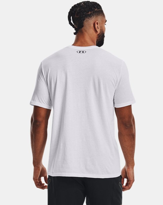 남성 UA 스포츠스타일 로고 티셔츠 in White image number 1
